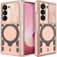 Custodia per Samsung Galaxy Z Fold6 F956, Techsuit, CamGuard Pro, Rosa Oro — 3