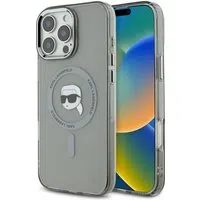 Custodia MagSafe per Apple iPhone 16 Pro Max, Karl Lagerfeld, IML Metal Karl's Head, Nera — 3