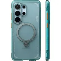 Custodia MagSafe per Samsung Galaxy S26 Ultra S948, Torras, Ostand Spin Air, Verde — 3