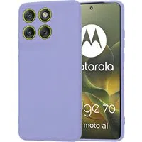 Custodia per Motorola Edge 70, Techsuit, SoftFlex, Lilla Chiaro — 3