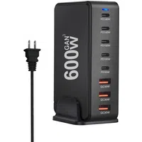 Caricatore Stazione OEM, 600W, 4 x USB-A - 4 x USB-C, Nero — 3