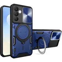Custodia per Samsung Galaxy S25 FE, Techsuit, CamGuard Pro, Blu — 3