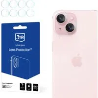 Pellicola protettiva per fotocamera posteriore 3MK Protection per Apple iPhone 15, Vetro Flessibile, Set da 4 pezzi, Trasparente — 3