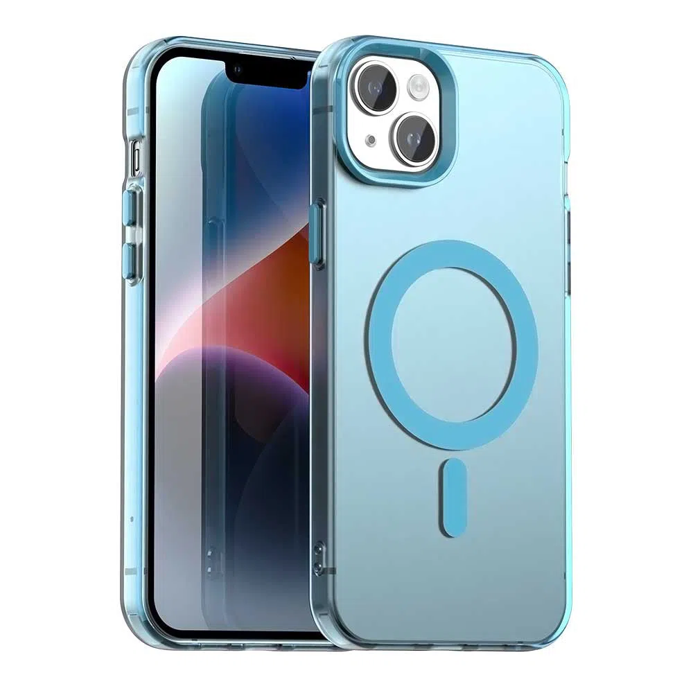 Custodia MagSafe per Apple iPhone 13, Techsuit, CandyCase, Blu — 2