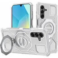 Custodia per Samsung Galaxy A16 5G A166 / A16 4G A165, Techsuit, Carbon Shield Pro, Bianca — 3