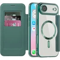 Custodia MagSafe per Apple iPhone 17 Air, Techsuit, SmartMag Book, Verde — 3