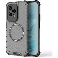 Custodia MagSafe per Honor 200 Lite, Techsuit, HoneyComb Shield, Nera — 3