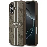 Custodia MagSafe per Apple iPhone 17, Guess, 4G Printed Stripes, Marrone — 3