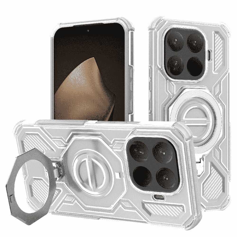 Techsuit Custodia per Xiaomi 15T Pro, Techsuit, Carbon Shield Pro, Bianca