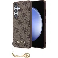 Custodia per Samsung Galaxy S24 S921, Guess, 4G Charm, Marrone — 3