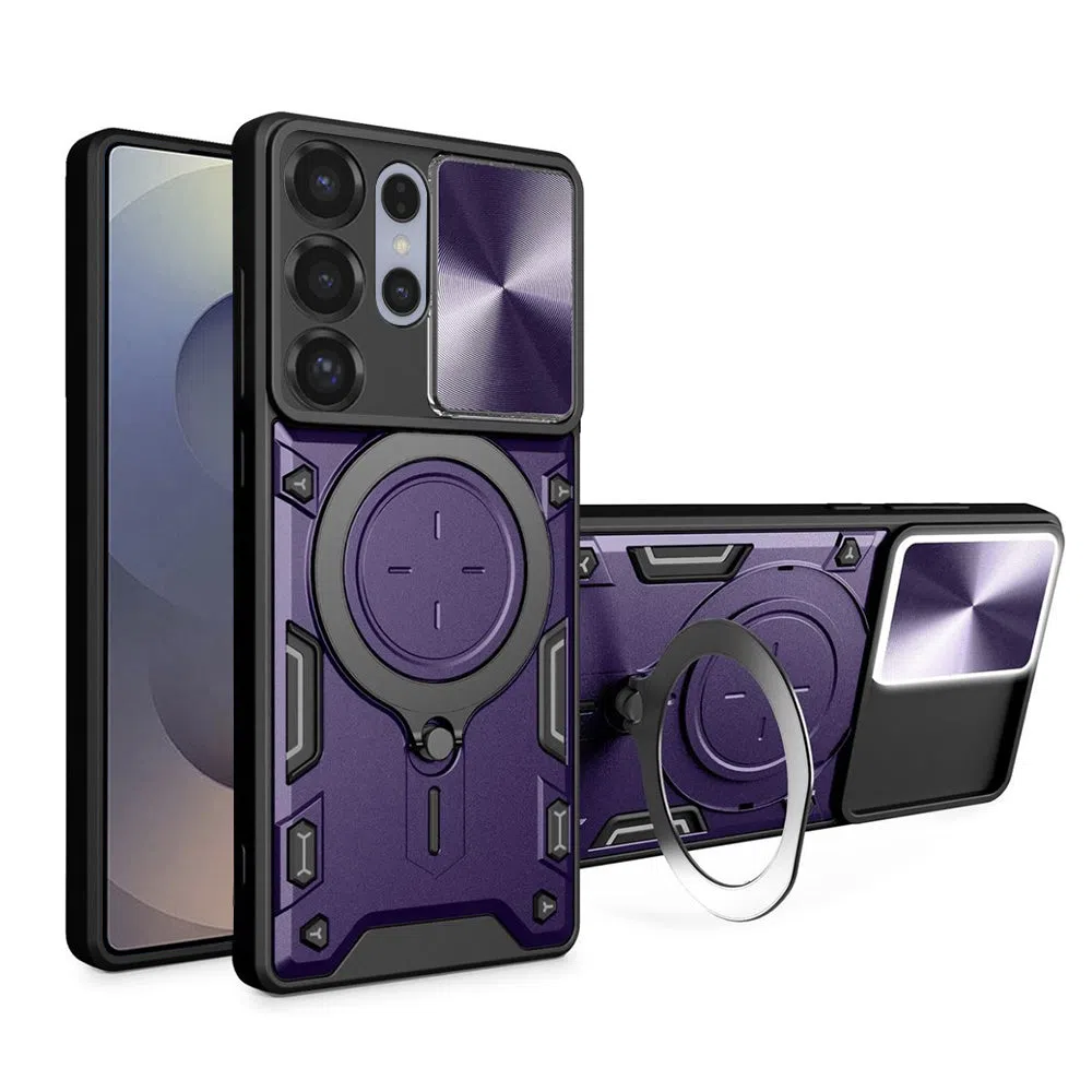 Custodia per Samsung Galaxy S25 Ultra S938, Techsuit, CamGuard Pro, Viola — 2