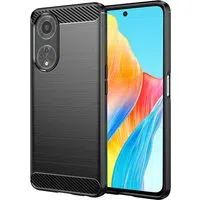 Custodia per Oppo A98, Techsuit, Carbonio, Nera — 3