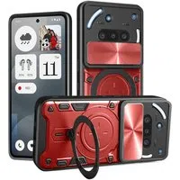 Custodia per Nothing Phone (3a), Techsuit, CamGuard Pro, Rossa — 3