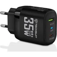 Caricabatterie Rete Techsuit CHPD174, 35W, 3A, 1 x USB-A - 1 x USB-C, Nero — 3