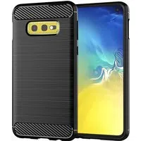 Custodia per Samsung Galaxy S10e G970, Techsuit, Carbonio, Nera — 3