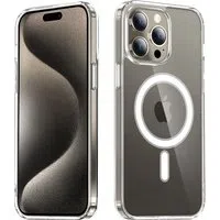 Custodia MagSafe per Apple iPhone 15 Pro Max, Techsuit, Pro, Trasparente — 3