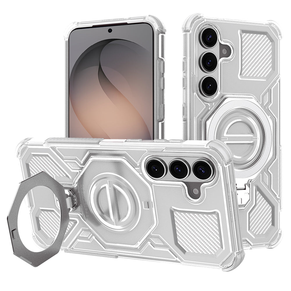 Techsuit Custodia per Samsung Galaxy S26 S942, Techsuit, Carbon Shield Pro, Bianca