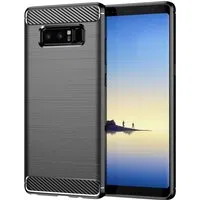 Custodia per Samsung Galaxy Note 8 N950, Techsuit, Carbonio, Nera — 3