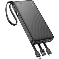 Batteria Esterna HOCO J146, 10000mAh, 10W, 1 x Lightning - 1 x microUSB - 1 x USB-A - 1 x USB-C, Nera — 3