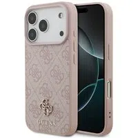 Custodia MagSafe per Apple iPhone 17 Pro, Guess, 4G Small and Classic Logo, Rosa — 3
