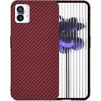 Custodia per Nothing Phone (1), Techsuit, Carbonite FiberShell, Rossa — 3