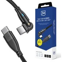 Cavo Dati e Ricarica USB-C - USB-C 3MK Hyper N Angled, 60W, 2m, Nero — 3