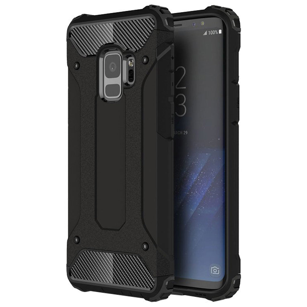 Techsuit Custodia per Samsung Galaxy S9 G960, Techsuit, Hybrid Armor, Nera