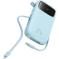 Batteria Esterna Baseus Qpow Pro+, 10000mAh, 22.5W, QC + PD, 1 x Lightning - 1 x USB-A - 2 x USB-C, Blu P10055003313-00 — 3