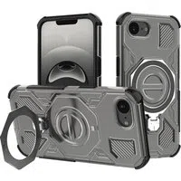 Custodia per Apple iPhone 17e / 16e, Techsuit, Carbon Shield Pro, Fumo — 3