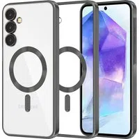 Custodia MagSafe per Samsung Galaxy A55 5G A556, Techsuit, Luxury Crystal, Nera — 3