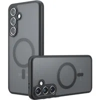 Custodia MagSafe per Samsung Galaxy S24 FE S721, Techsuit, PureFrost, Nero Satinato — 3
