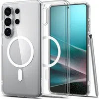 Custodia MagSafe per Samsung Galaxy S26 Ultra S948, Spigen, Ultra Hybrid, Trasparente Bianca ACS10679 — 3