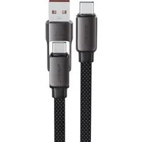Cavo Dati e Ricarica USB-C - USB-A / USB-C Acefast C13-05, 60W, 0.2m, Nero — 3