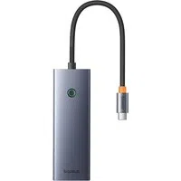 Hub USB-C Baseus UltraJoy, 4 x USB-A 3.0 - 1 x USB-C - 1 x HDMI - 1 x VGA, Grigio B00052803811-01 — 3