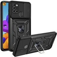 Custodia per Samsung Galaxy A21s A217, Techsuit, CamShield, Nera — 3