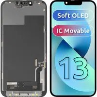 Display con Touchscreen MP compatibile con Apple iPhone 13, con Cornice, Versione Soft OLED FHD IC Movable, Nero — 3