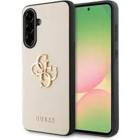 Custodia per Samsung Galaxy A56 A566, Guess, 4G Grained Big and Classic Logo, Beige — 3