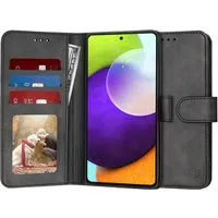 Custodia per Samsung Galaxy A52s 5G A528 / A52 5G A526 / A52 A525, Techsuit, Diary Book, Nera — 3