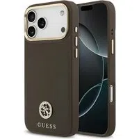 Custodia MagSafe per Apple iPhone 17 Pro Max, Guess, Grained Strass Logo, Marrone — 3