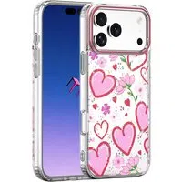 Custodia per Apple iPhone 15 Pro, OEM, Ultra Trendy Love 1, Multicolore — 3
