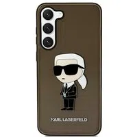Custodia per Samsung Galaxy S23+ S916, Karl Lagerfeld, Ikonik Karl, Nera — 3