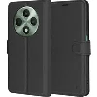 Custodia per Oppo Reno12 FS 5G / Reno12 FS 4G / Reno12 F 4G / Reno12 F, Techsuit, Leather Folio, Nera — 3