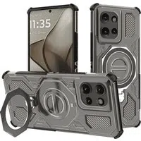 Custodia per Motorola Edge 50, Techsuit, Carbon Shield Pro, Fumo — 3