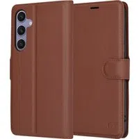 Custodia per Samsung Galaxy S24+ S926, Techsuit, Leather Folio, Marrone — 3