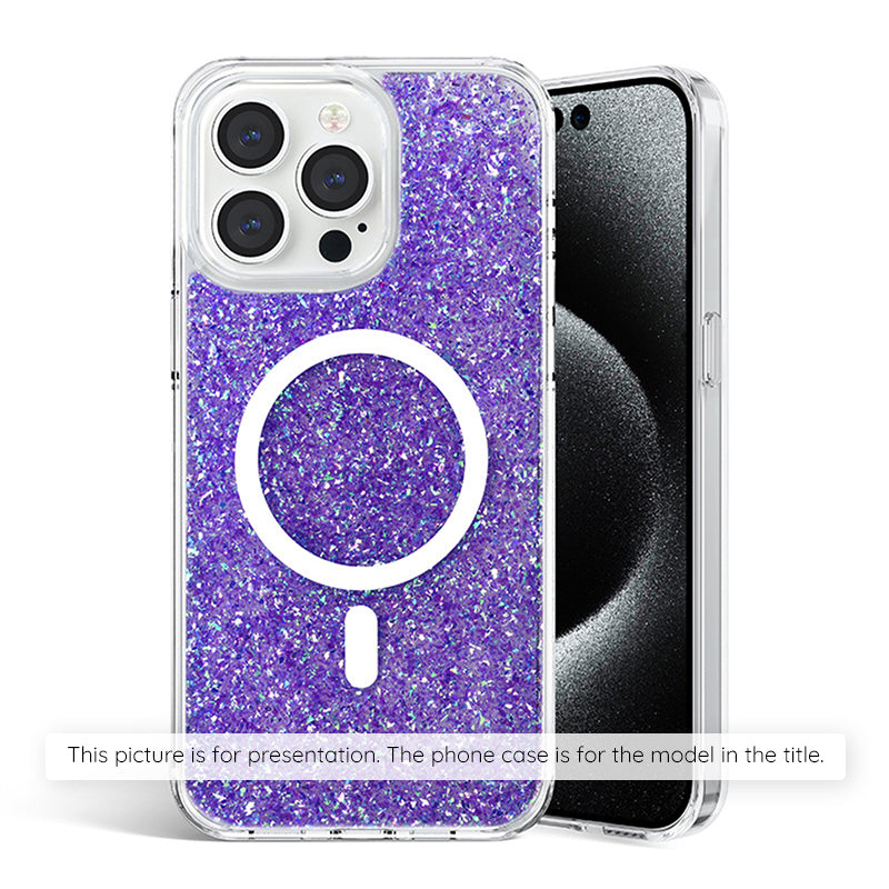 Techsuit Custodia per Samsung Galaxy S25+ S936, Techsuit, Sparkly Glitter, Viola