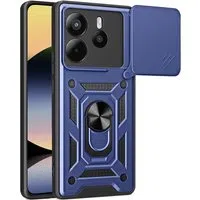 Custodia per Xiaomi Redmi Note 14 4G (Standard), Techsuit, CamShield, Blu — 3