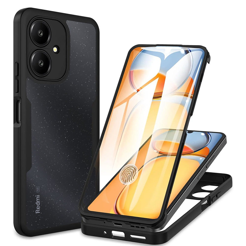 Custodia per Xiaomi Redmi 13C 5G, Techsuit, ColorVerse 360, Nera