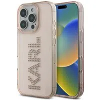 Custodia per Apple iPhone 16 Pro Max, Karl Lagerfeld, IML Rhinestones Pink Logo, Rosa — 3