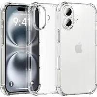 Custodia per Apple iPhone 16, Techsuit, Shockproof Clear (Foro Grande per Obiettivo), Trasparente — 3