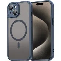 Custodia MagSafe per Apple iPhone 15 Plus, Techsuit, HaloFrost II, Blu Navy — 3